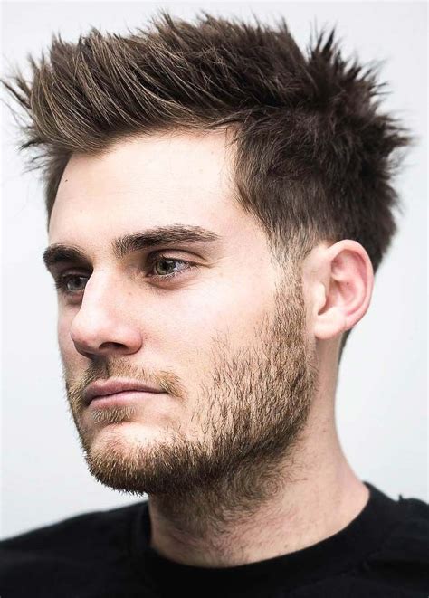 mens spiky haircuts|messy spiky hair men.